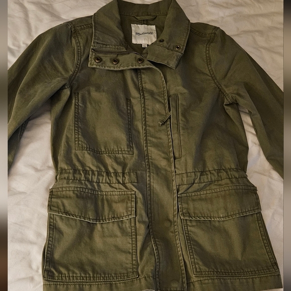 Madewell Outbound Army Green Field Utility Cargo Jacket Women's Size XS - Picture 3 of 10